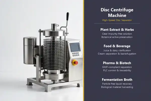 Disc Centrifuge Machine